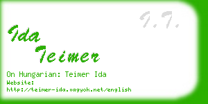 ida teimer business card